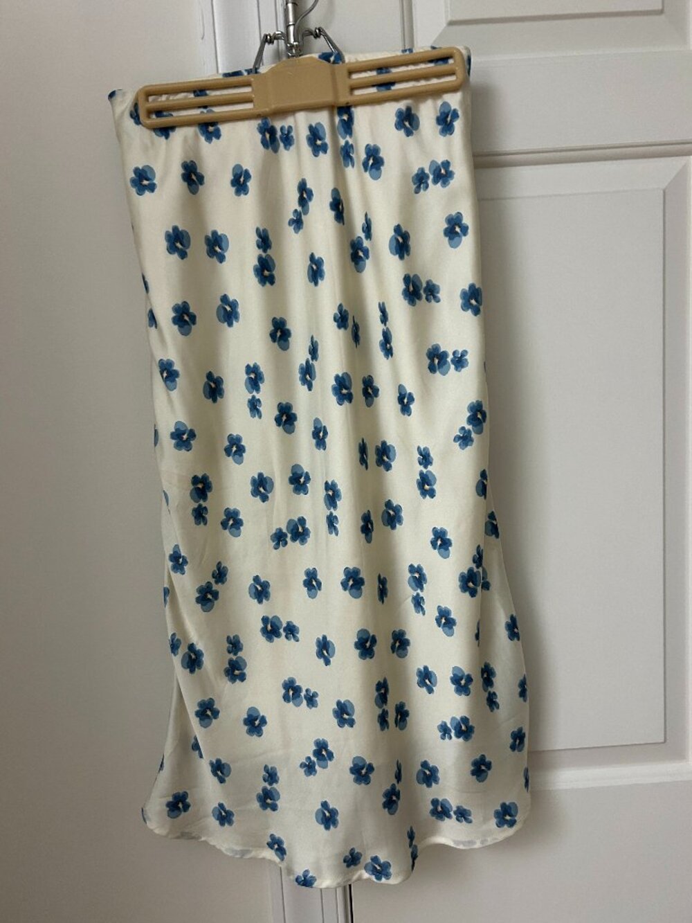 Heartloom Satin Floral Midi Skirt